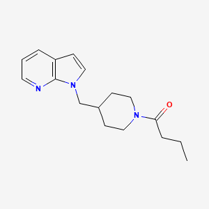 molecular formula C17H23N3O B3017107 1-(4-((1H-pyrrolo[2,3-b]pyridin-1-yl)methyl)piperidin-1-yl)butan-1-one CAS No. 1421451-18-4