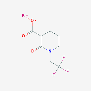 molecular formula C8H9F3KNO3 B3017111 Potassium;2-oxo-1-(2,2,2-trifluoroethyl)piperidine-3-carboxylate CAS No. 2416234-75-6
