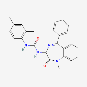 molecular formula C25H24N4O2 B3017119 1-(2,4-二甲苯基)-3-(1-甲基-2-氧代-5-苯基-2,3-二氢-1H-1,4-苯并二氮杂卓-3-基)脲 CAS No. 1048916-01-3