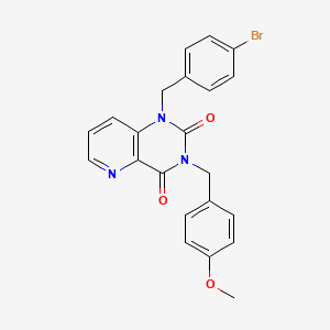 molecular formula C22H18BrN3O3 B3017125 1-(4-bromobenzyl)-3-(4-methoxybenzyl)pyrido[3,2-d]pyrimidine-2,4(1H,3H)-dione CAS No. 923677-42-3