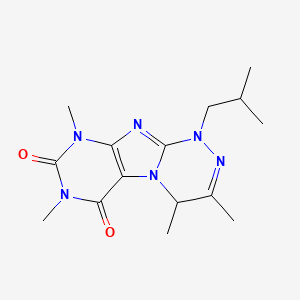 molecular formula C15H22N6O2 B3017129 3,4,7,9-四甲基-1-(2-甲基丙基)-4H-嘌呤[8,7-c][1,2,4]三嗪-6,8-二酮 CAS No. 898412-89-0