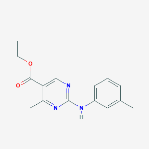 molecular formula C15H17N3O2 B3017132 Ethyl 4-methyl-2-[(3-methylphenyl)amino]pyrimidine-5-carboxylate CAS No. 908553-67-3