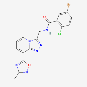 5-bromo-2-chloro-N-((8-(3-methyl-1,2,4-oxadiazol-5-yl)-[1,2,4]triazolo[4,3-a]pyridin-3-yl)methyl)benzamide
