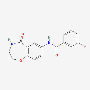 3-fluoro-N-(5-oxo-2,3,4,5-tetrahydrobenzo[f][1,4]oxazepin-7-yl)benzamide