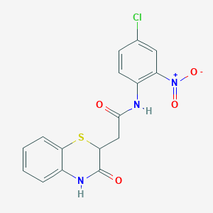 N-(4-chloro-2-nitrophenyl)-2-(3-oxo-3,4-dihydro-2H-1,4-benzothiazin-2-yl)acetamide