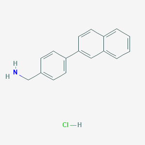 (4-Naphthalen-2-ylphenyl)methanamine;hydrochloride
