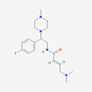 molecular formula C19H29FN4O B3017166 (E)-4-(Dimethylamino)-N-[2-(4-fluorophenyl)-2-(4-methylpiperazin-1-yl)ethyl]but-2-enamide CAS No. 2411323-94-7