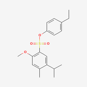 molecular formula C19H24O4S B3017169 (4-Ethylphenyl) 2-methoxy-4-methyl-5-propan-2-ylbenzenesulfonate CAS No. 2415561-78-1