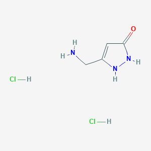 5-(aminomethyl)-2,3-dihydro-1H-pyrazol-3-one dihydrochloride