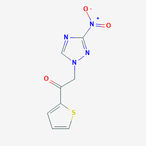 molecular formula C8H6N4O3S B3017182 2-(3-硝基-1H-1,2,4-三唑-1-基)-1-(2-噻吩基)乙酮 CAS No. 339159-20-5