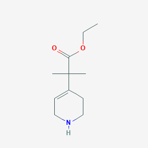 molecular formula C11H19NO2 B3017202 Ethyl 2-methyl-2-(1,2,3,6-tetrahydropyridin-4-yl)propanoate CAS No. 1891259-58-7