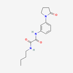 molecular formula C16H21N3O3 B3017218 N1-butyl-N2-(3-(2-oxopyrrolidin-1-yl)phenyl)oxalamide CAS No. 941921-07-9