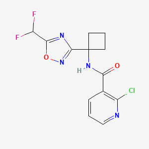 2-Chloro-N-[1-[5-(difluoromethyl)-1,2,4-oxadiazol-3-yl]cyclobutyl]pyridine-3-carboxamide