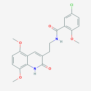 5-chloro-N-[2-(5,8-dimethoxy-2-oxo-1H-quinolin-3-yl)ethyl]-2-methoxybenzamide