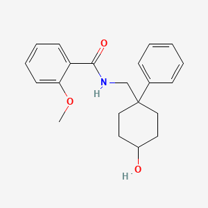 molecular formula C21H25NO3 B3017235 N-[(4-hydroxy-1-phenylcyclohexyl)methyl]-2-methoxybenzamide CAS No. 267402-72-2