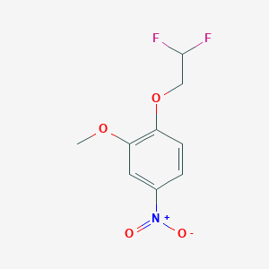 molecular formula C9H9F2NO4 B3017240 1-(2,2-Difluoroethoxy)-2-methoxy-4-nitrobenzene CAS No. 1245773-14-1
