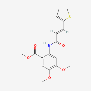 (E)-methyl 4,5-dimethoxy-2-(3-(thiophen-2-yl)acrylamido)benzoate