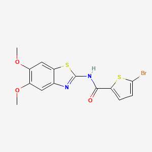 molecular formula C14H11BrN2O3S2 B3017259 5-bromo-N-(5,6-dimethoxybenzo[d]thiazol-2-yl)thiophene-2-carboxamide CAS No. 895437-60-2