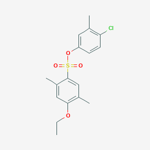 molecular formula C17H19ClO4S B3017276 (4-氯-3-甲基苯基) 4-乙氧基-2,5-二甲基苯磺酸酯 CAS No. 2361822-16-2