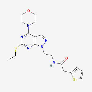 N-(2-(6-(ethylthio)-4-morpholino-1H-pyrazolo[3,4-d]pyrimidin-1-yl)ethyl)-2-(thiophen-2-yl)acetamide