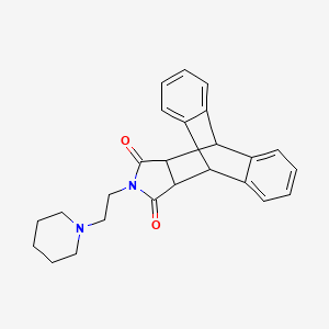 molecular formula C25H26N2O2 B3017282 13-(2-(piperidin-1-yl)ethyl)-10,11-dihydro-9H-9,10-[3,4]epipyrroloanthracene-12,14(13H,15H)-dione CAS No. 74493-70-2