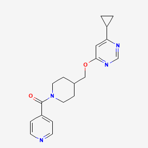 (4-(((6-Cyclopropylpyrimidin-4-yl)oxy)methyl)piperidin-1-yl)(pyridin-4-yl)methanone