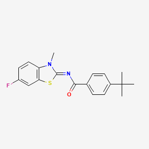 (Z)-4-(tert-butyl)-N-(6-fluoro-3-methylbenzo[d]thiazol-2(3H)-ylidene)benzamide