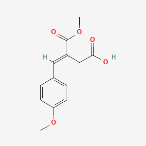 molecular formula C13H14O5 B3017294 (3E)-3-(methoxycarbonyl)-4-(4-methoxyphenyl)but-3-enoic acid CAS No. 86017-93-8