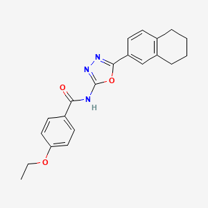 molecular formula C21H21N3O3 B3017302 4-ethoxy-N-[5-(5,6,7,8-tetrahydronaphthalen-2-yl)-1,3,4-oxadiazol-2-yl]benzamide CAS No. 887887-51-6