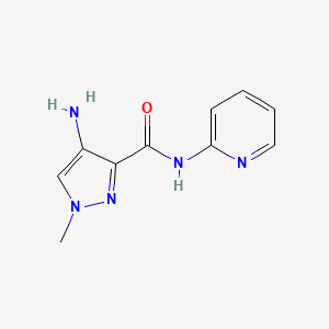 molecular formula C10H11N5O B3017310 4-amino-1-methyl-N-(pyridin-2-yl)-1H-pyrazole-3-carboxamide CAS No. 1163714-88-2