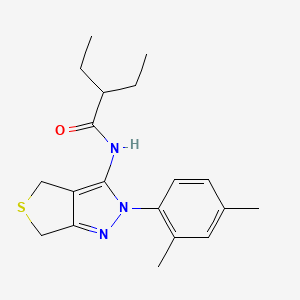 molecular formula C19H25N3OS B3017312 N-[2-(2,4-dimethylphenyl)-4,6-dihydrothieno[3,4-c]pyrazol-3-yl]-2-ethylbutanamide CAS No. 396723-91-4