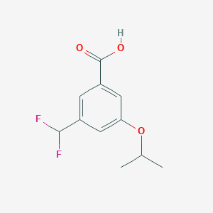 molecular formula C11H12F2O3 B3017316 3-(Difluoromethyl)-5-propan-2-yloxybenzoic acid CAS No. 2248335-31-9
