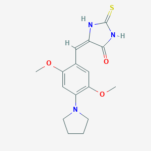 molecular formula C16H19N3O3S B301732 5-[2,5-Dimethoxy-4-(1-pyrrolidinyl)benzylidene]-2-thioxo-4-imidazolidinone 