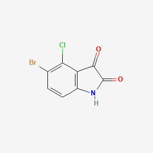 molecular formula C8H3BrClNO2 B3017321 5-溴-4-氯-2,3-二氢-1H-吲哚-2,3-二酮 CAS No. 3018-39-1