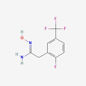 2-[2-Fluoro-5-(trifluoromethyl)phenyl]-N'-hydroxyethanimidamide