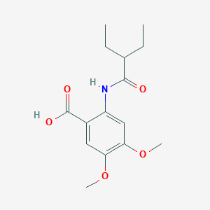 molecular formula C15H21NO5 B3017326 2-[(2-Ethylbutanoyl)amino]-4,5-dimethoxybenzoic acid CAS No. 378202-24-5