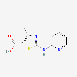 molecular formula C10H9N3O2S B3017329 4-Methyl-2-(pyridin-2-ylamino)thiazole-5-carboxylic acid CAS No. 1216058-53-5