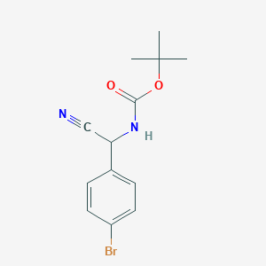 molecular formula C13H15BrN2O2 B3017331 Tert-butyl ((4-bromophenyl)(cyano)methyl)carbamate CAS No. 774225-42-2