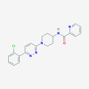 molecular formula C21H20ClN5O B3017332 N-{1-[6-(2-氯苯基)吡啶嗪-3-基]哌啶-4-基}吡啶-2-甲酰胺 CAS No. 1396765-07-3