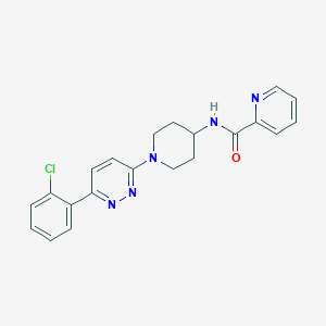 molecular formula C21H20ClN5O B3017332 N-{1-[6-(2-chlorophenyl)pyridazin-3-yl]piperidin-4-yl}pyridine-2-carboxamide CAS No. 1396765-07-3