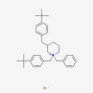molecular formula C34H46BrN B3017333 1-Benzyl-1,3-bis[4-(tert-butyl)benzyl]piperidinium bromide CAS No. 1025707-76-9