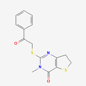3-Methyl-2-phenacylsulfanyl-6,7-dihydrothieno[3,2-d]pyrimidin-4-one