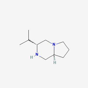 molecular formula C10H20N2 B3017362 (3R,8As)-3-propan-2-yl-1,2,3,4,6,7,8,8a-octahydropyrrolo[1,2-a]pyrazine CAS No. 1354354-43-0