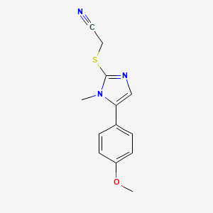 2-((5-(4-methoxyphenyl)-1-methyl-1H-imidazol-2-yl)thio)acetonitrile