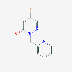 molecular formula C10H8BrN3O B3017365 5-Bromo-2-(pyridin-2-ylmethyl)pyridazin-3(2H)-one CAS No. 2251054-23-4