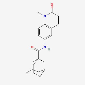 molecular formula C21H26N2O2 B3017367 (3r,5r,7r)-N-(1-甲基-2-氧代-1,2,3,4-四氢喹啉-6-基)金刚烷-1-甲酰胺 CAS No. 921913-65-7