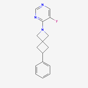 molecular formula C16H16FN3 B3017373 2-(5-Fluoropyrimidin-4-yl)-6-phenyl-2-azaspiro[3.3]heptane CAS No. 2379947-40-5