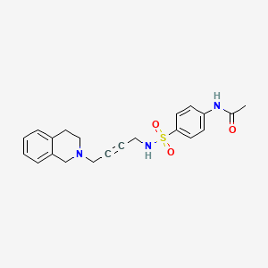 N-(4-(N-(4-(3,4-dihydroisoquinolin-2(1H)-yl)but-2-yn-1-yl)sulfamoyl)phenyl)acetamide