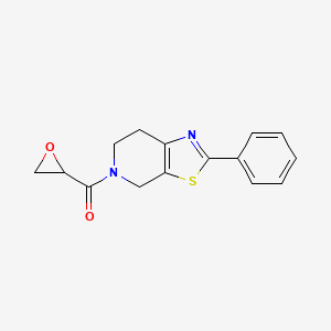 molecular formula C15H14N2O2S B3017382 Oxiran-2-yl-(2-phenyl-6,7-dihydro-4H-[1,3]thiazolo[5,4-c]pyridin-5-yl)methanone CAS No. 2411198-79-1