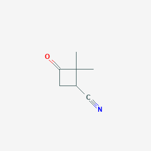 molecular formula C7H9NO B3017384 2,2-Dimethyl-3-oxocyclobutane-1-carbonitrile CAS No. 29483-03-2